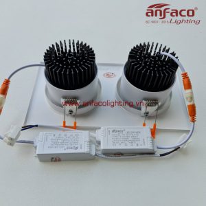 Đèn Led xoay góc âm trần 2 bóng Anfaco AFC 318-7w-12w