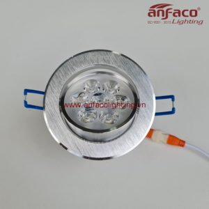 AFC-511 Đèn Anfaco lon led downlight âm trần xoay góc AFC511 5W 7W vỏ nhôm trắng ánh sáng trắng 6500K ánh sáng trung tính 4200K, ánh sáng vàng 3200K