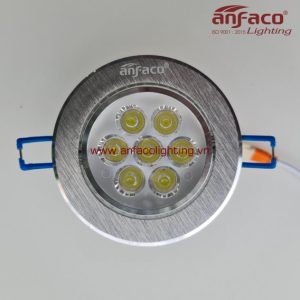 AFC-511 Đèn Anfaco lon led downlight âm trần xoay góc AFC511 5W 7W vỏ nhôm trắng ánh sáng trắng 6500K ánh sáng trung tính 4200K, ánh sáng vàng 3200K