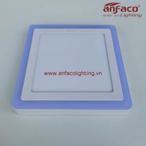 AFC-560V-560D đèn Anfaco vuông gắn nổi AFC560V viền vàng AFC560D viền xanh 18W