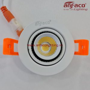 Đèn Anfaco downlight âm trần xoay góc chiếu điểm AFC 626-3W 5W 7W