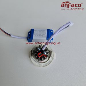 Đèn Anfaco downlight âm trần mini xoay góc AFC 629-3W