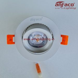 AFC-672T 5W Đèn Anfaco led downlight âm trần xoay góc AFC672T 5W vỏ trắng ánh sáng trắng 6500K ánh sáng trung tính 4200K, ánh sáng vàng 3200K