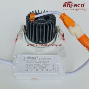 Đèn Anfaco downlight âm trần vuông xoay góc AFC Đèn Anfaco downlight âm trần xoay góc AFC 732-5W 7W 9W 12W