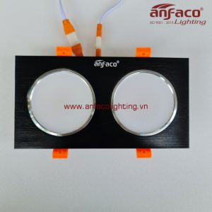 Đèn Anfaco downlight âm trần AFC 754-2D 9W vỏ đen