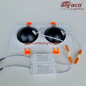 AFC-756/2/9W Đèn downlight âm trần xoay góc Anfaco AFC756/2 đôi vỏ trắng 3W 5W 7W ánh sáng trung tính, ánh sáng vàng, ánh sáng trắng