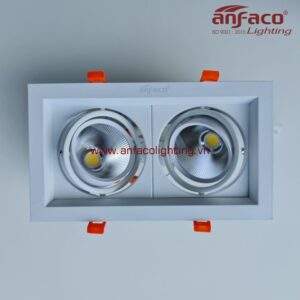 AFC 758-12Wx2 Đèn LED downlight âm trần vuông đôi xoay góc 360 độ Anfaco