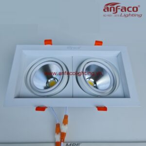 AFC 758-12Wx2 Đèn LED downlight âm trần vuông đôi xoay góc 360 độ Anfaco