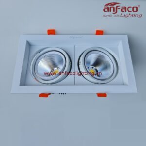 AFC 758-12Wx2 Đèn LED downlight âm trần vuông đôi xoay góc 360 độ Anfaco