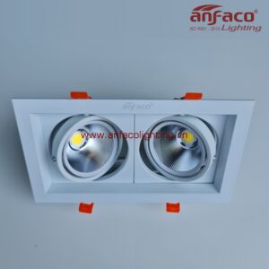 AFC 758-12Wx2 Đèn LED downlight âm trần vuông đôi xoay góc 360 độ Anfaco