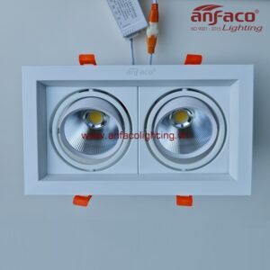 AFC 758-12Wx2 Đèn LED downlight âm trần vuông đôi xoay góc 360 độ Anfaco