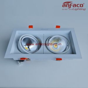 AFC 758-12Wx2 Đèn LED downlight âm trần vuông đôi xoay góc 360 độ Anfaco