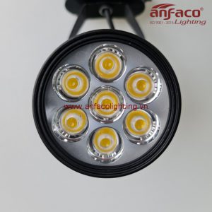 Đèn chiếu tiêu điểm Spotlight Anfaco AFC-888D-7W vỏ đen gắn ray