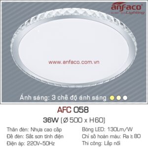 Đèn Anfaco LED ốp trần nhựa AFC 058-36W