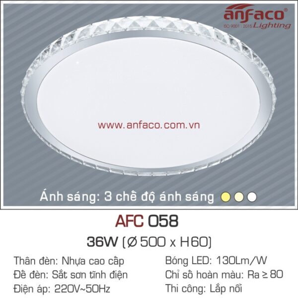 Đèn Anfaco LED ốp trần nhựa AFC 058-36W