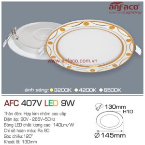 Đèn Anfaco LED panel âm trần AFC 407V 9W