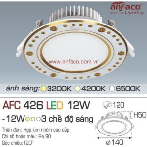 Đèn Anfaco LED downlight âm trần AFC 426-12W