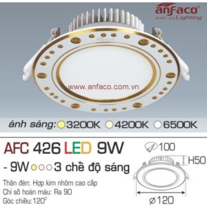 Đèn Anfaco LED downlight âm trần AFC 426-9W