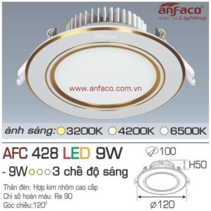 Đèn Anfaco LED downlight âm trần AFC 428-9W