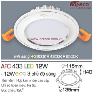 Đèn Anfaco LED downlight âm trần AFC 433-12W