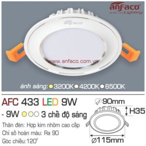 Đèn Anfaco LED downlight âm trần AFC 433-9W