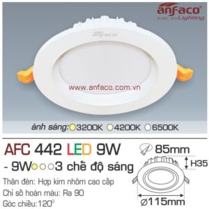 Đèn LED âm trần Anfaco AFC 442-9W