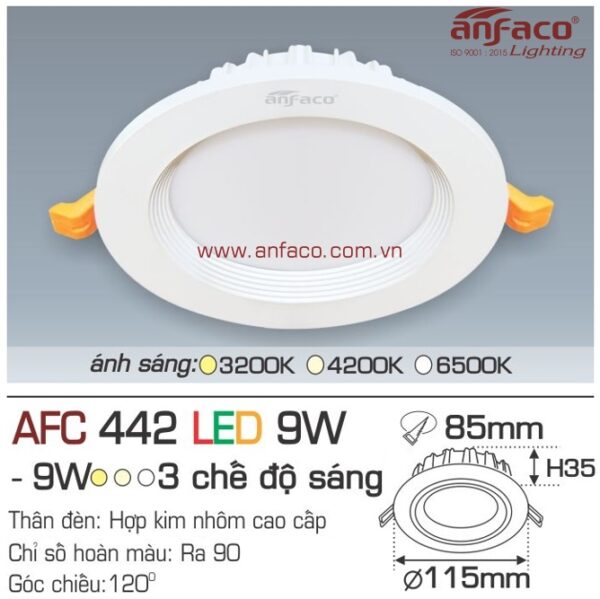 Đèn LED âm trần Anfaco AFC 442-9W