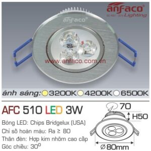 Đèn Anfaco LED downlight âm trần AFC 510-3W