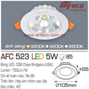 Đèn Anfaco LED downlight âm trần AFC 523-5W