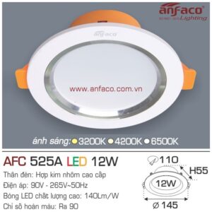 Đèn Anfaco LED downlight âm trần AFC 525A 12W