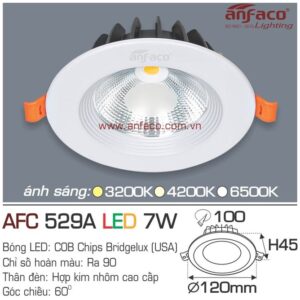 Đèn Anfaco LED downlight âm trần AFC 529A 7W