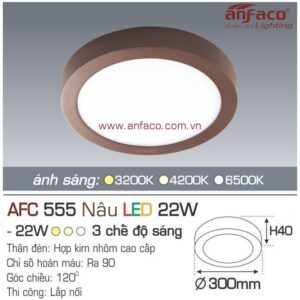 Đèn Anfaco LED panel ốp trần nổi AFC 555 Nâu 22W