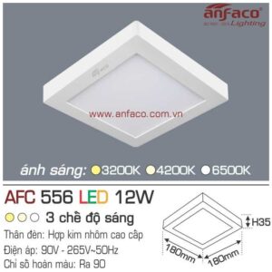 Đèn Anfaco LED panel ốp trần nổi AFC 556-12W