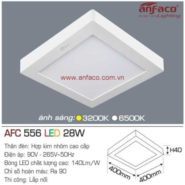 Đèn Anfaco LED panel ốp trần nổi AFC 556-28W