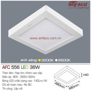 Đèn Anfaco LED panel ốp trần nổi AFC 556-36W