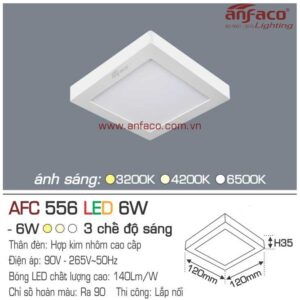 Đèn Anfaco LED panel ốp trần nổi AFC 556-6W