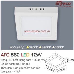 Đèn Anfaco LED panel ốp trần nổi AFC 562-12W