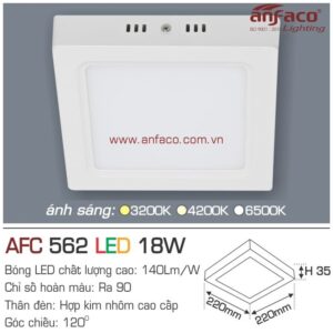 Đèn Anfaco LED panel ốp trần nổi AFC 562-18W