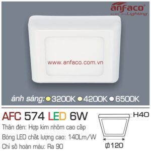Đèn Anfaco LED panel ốp trần nổi AFC 574-6W