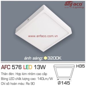 Đèn Anfaco LED panel ốp trần nổi AFC 576-13W