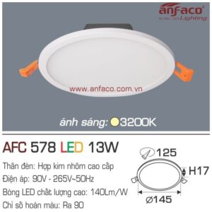 Đèn Anfaco LED downlight âm trần AFC 578-13W