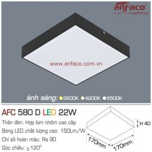 Đèn Anfaco LED panel ốp trần nổi AFC 580D 22W