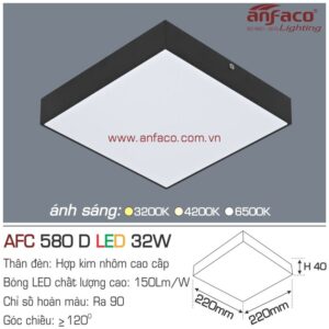 Đèn Anfaco LED panel ốp trần nổi AFC 580D 32W