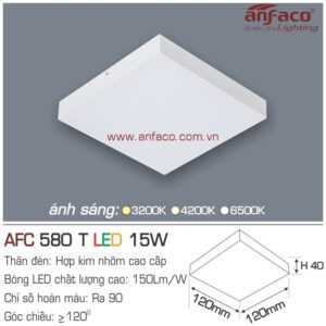 Đèn Anfaco LED panel ốp trần nổi AFC 580T 15W