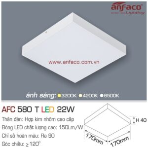 Đèn Anfaco LED panel ốp trần nổi AFC 580T 22W