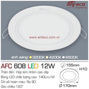 Đèn Anfaco LED panel âm trần AFC 608-12W