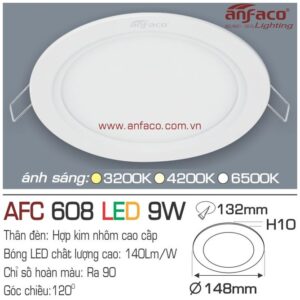 Đèn Anfaco LED panel âm trần AFC 608-9W