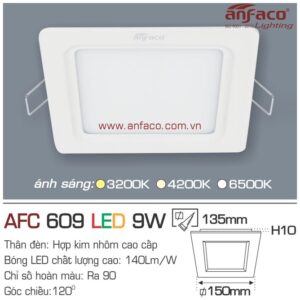 Đèn Anfaco LED panel âm trần AFC 609-9W