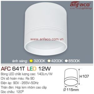 Đèn Anfaco LED downlight nổi AFC 641T 12W