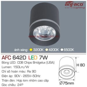 Đèn Anfaco LED downlight nổi AFC 642D 7W
